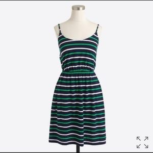 J. Crew Navy & Green Striped Dress
